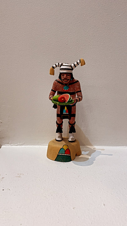 "Tewa Clown" Hand-carved Kachina Doll by Alvin Sahmie