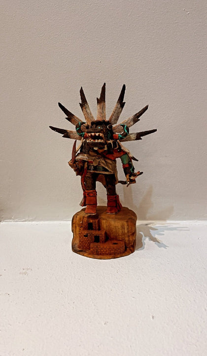 "Black Ogre" Hand-carved Kachina Doll by Milton Howard