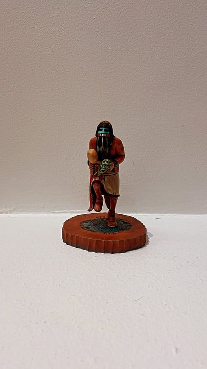“Nb-ak-chin (longhair)” Hand-carved Kachina Doll by Sterling Macrae