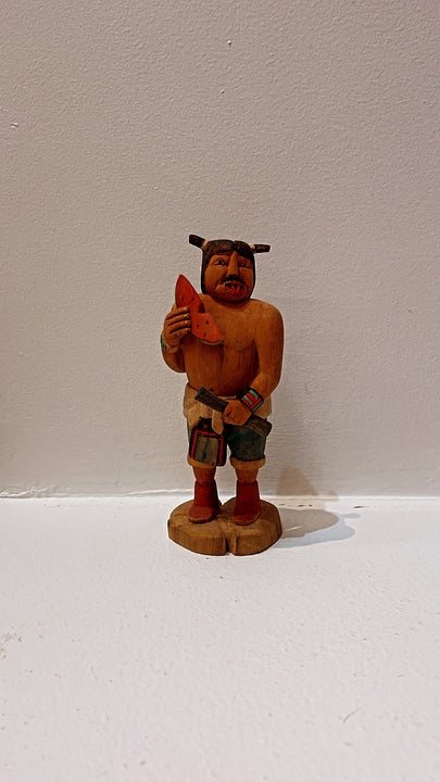"Hono Clown" Hand-carved Kachina Doll by R. Sumatzkuku